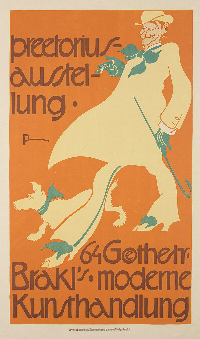 Emil Preetorius, „preetorius-ausstellung. / 64 Goethestr· Brakl's · moderne Kunsthandlung“ (Originaltitel), um 1910