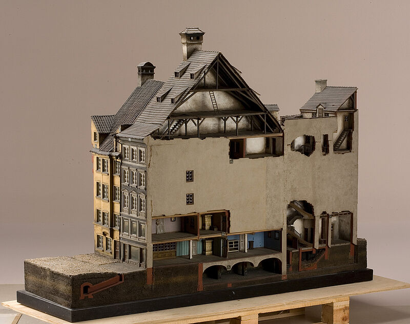 Modell des Anwesens Theatinerstraße 38/39, um 1904