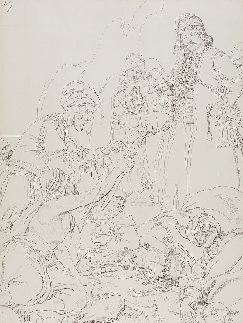 Peter Hess, Londos zwingt bei Vostizza die Türken durch Hunger zur Übergabe, 1841–1844