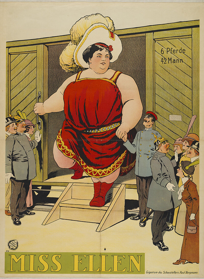 Fa. Lith. Adolph Friedländer, "Miss Ellen - Eigentum des Schaustellers Paul Bergmann" (Originaltitel), um 1913