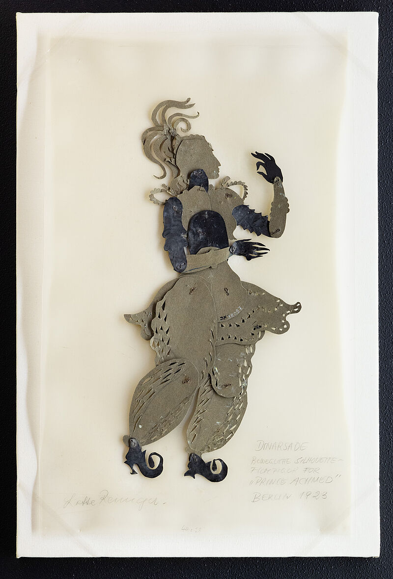 Lotte Reiniger, Schattenfigur "Dinarsade", 1923