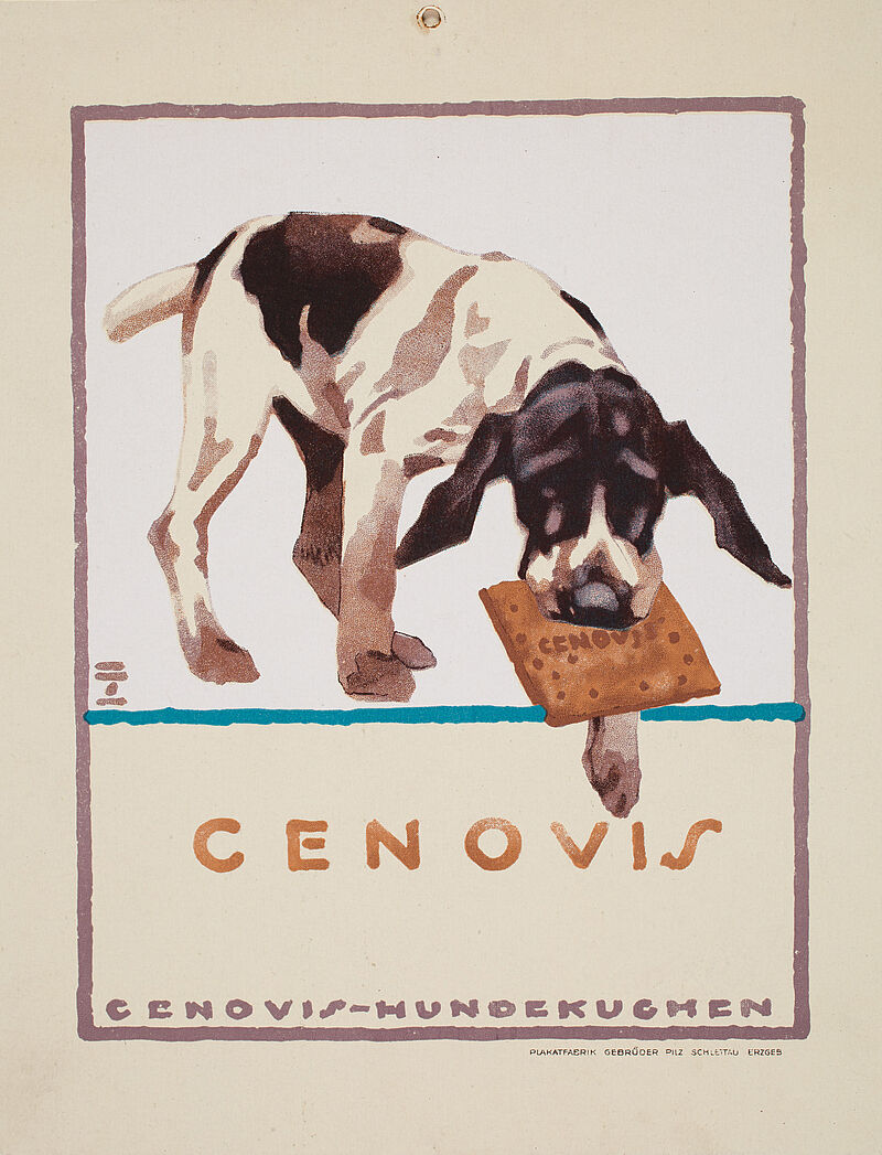 Ludwig Hohlwein, "CENOVIS / CENOVIS-HUNDEKUCHEN" (Originaltitel), um 1910