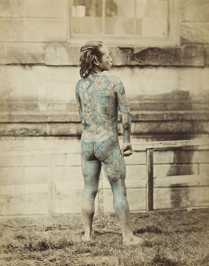 Raimund von Stillfried, Tätowierter Japaner, um 1870