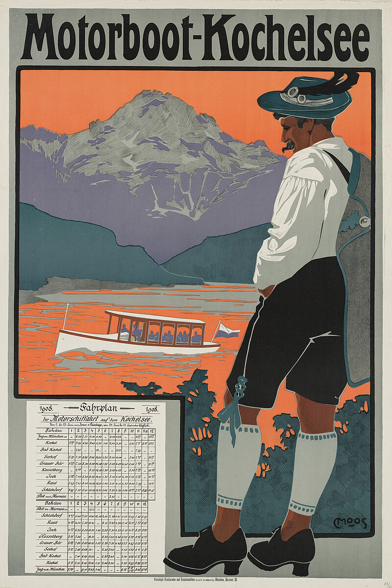 Carl Moos, „Motorboot – Kochelsee“ (Originaltitel), 1908