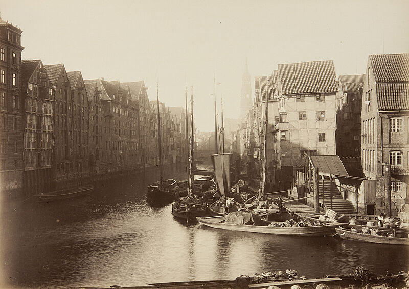 Georg Koppmann, Hintere Ansicht des alten Wandrahm (Aus: Hamburg 1883. Ansichten aus dem niederzulegenden Stadttheil), 1883