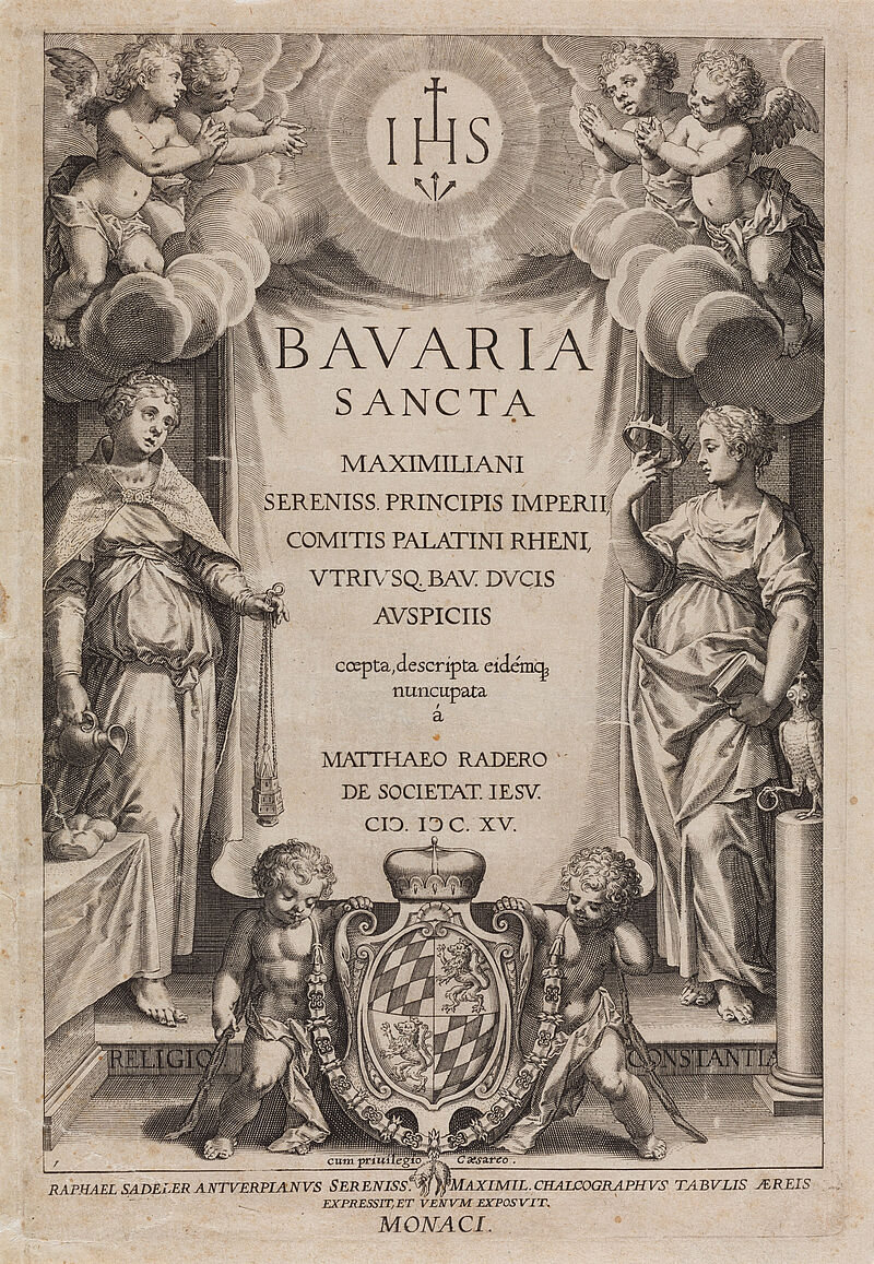 Raphael Sadeler I., Bavaria sancta, Titelblatt