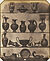 Ludwig Belitski, 16 antike griechische Vasen, Lampen und andere Gefäße aus gebranntem Ton mit Malerei, ein Drittel Naturgröße (aus: Vorbilder für Handwerker und Fabrikanten...), 1853/1854