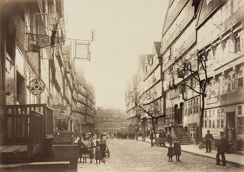 Georg Koppmann, Brook nach dem Sande zu gesehen (Aus: Hamburg 1883. Ansichten aus dem niederzulegenden Stadttheil), 1883