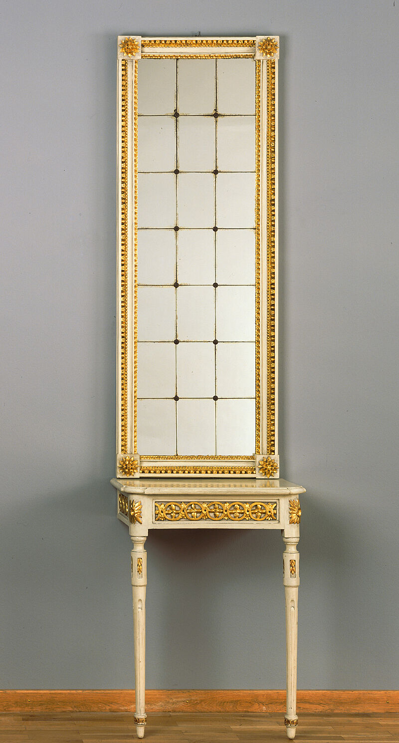 Konsoltisch mit Spiegel, süddeutsch, um 1790