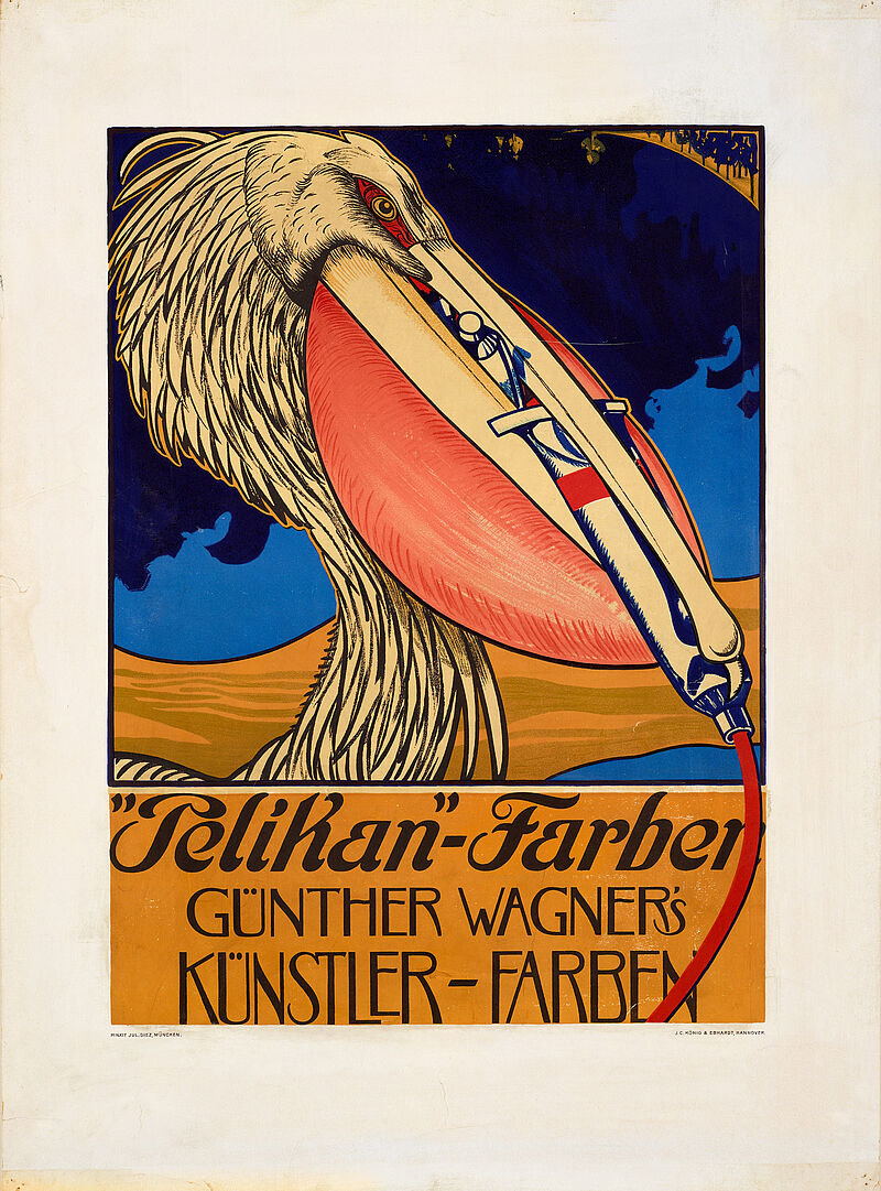 Julius Diez, „„Pelikan“-Farben / GÜNTHER WAGNER'S KÜNSTLER-FARBEN“ (Originaltitel), 1898