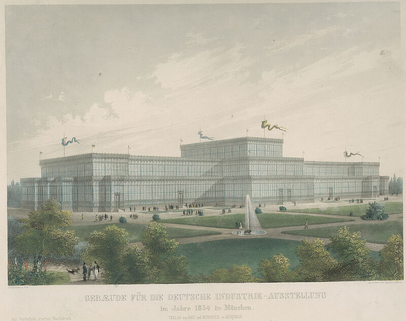 Johann Poppel, Glaspalast – Das Industrie-Ausstellungsgebäude, 1854