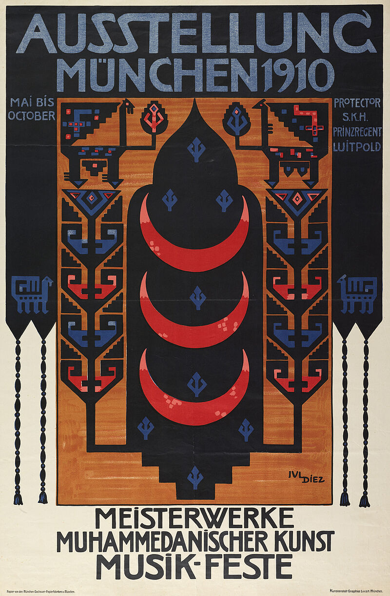 Julius Diez, „AUSSTELLUNG MÜNCHEN 1910 / MEISTERWERKE MUHAMMEDANISCHER KUNST“ (Originaltitel), 1910