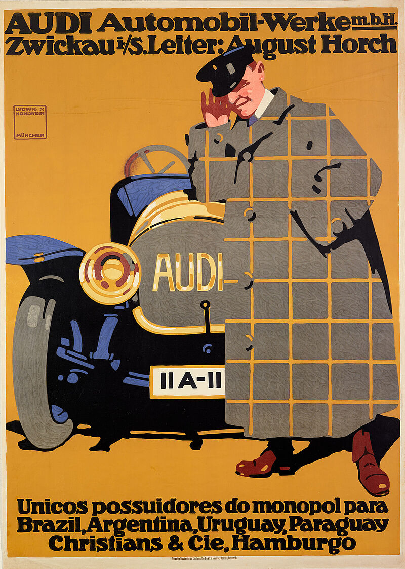 Ludwig Hohlwein, „AUDI Automobil-Werke m.b.H. Zwickau i./S. Leiter: August Horch“ (Originaltitel), 1912