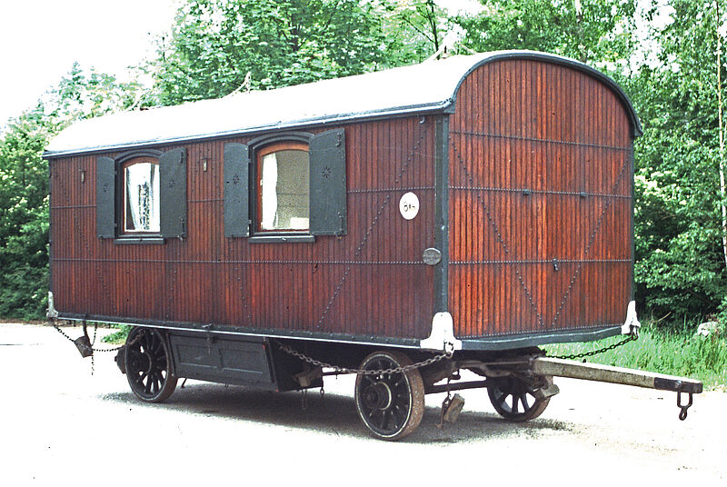 Velodrom, Wohnwagen der Familie Kretzschmar, 1905