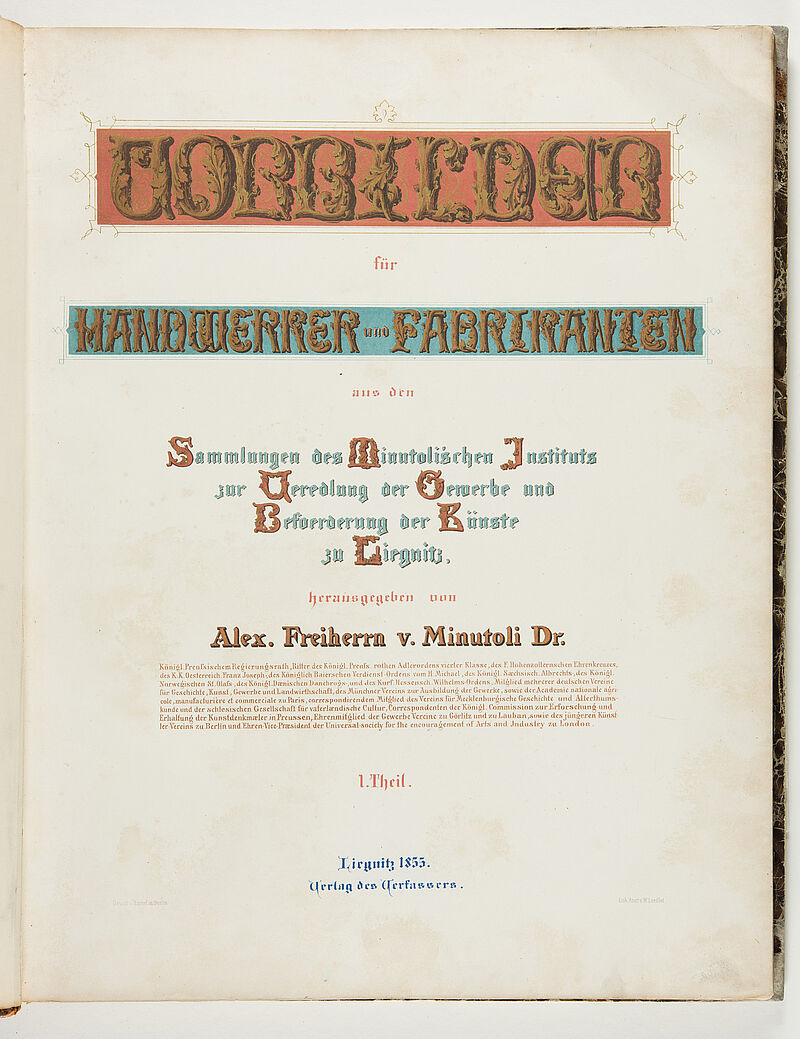 Ludwig Belitski, Titelblatt (aus: Vorbilder für Handwerker und Fabrikanten...), 1855