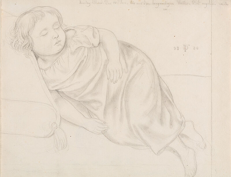 Friedrich Olivier, Ein schlafendes Kind, 1824