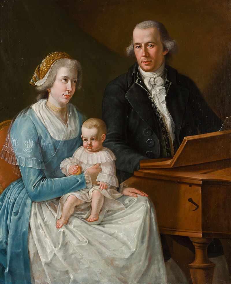 Joseph Hauber, Porträt einer Familie mit Spinett
