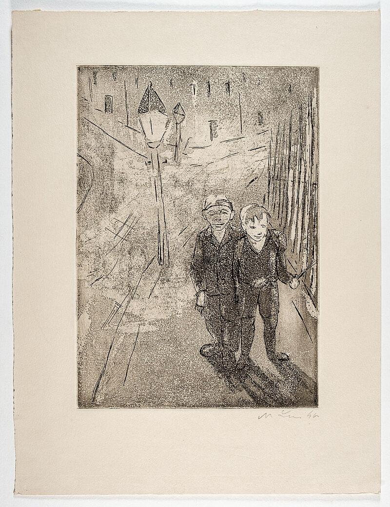 Maria Luiko, Zwei Knaben auf der Straße II, um 1935