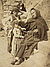 Wilhelm von Gloeden, Taormina: Mönch mit zwei Kindern, um 1885