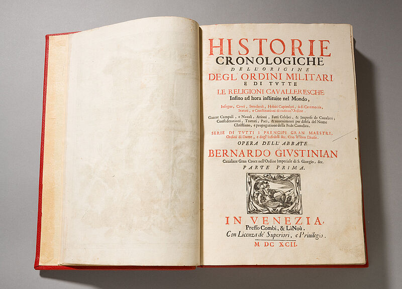 Bernardo Giustiniani, Historie cronologiche dell' origine degl' ordini militari e di tutte le religioni cavalleresche, 1692