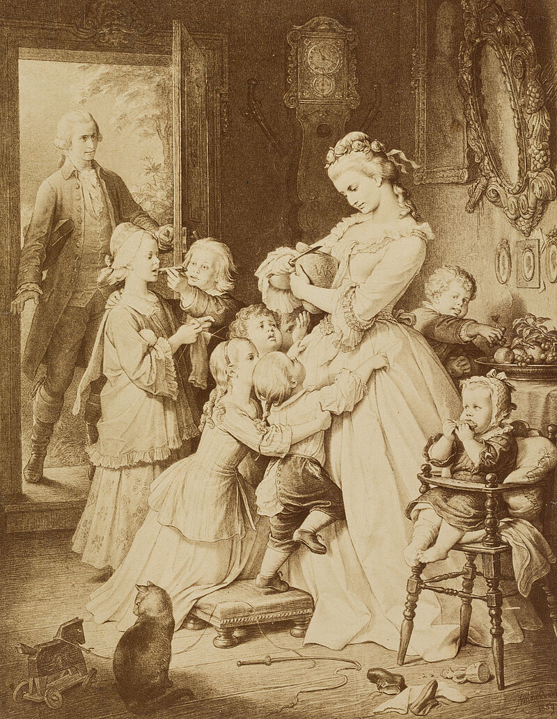 Joseph Albert, Mutter mit acht Kindern