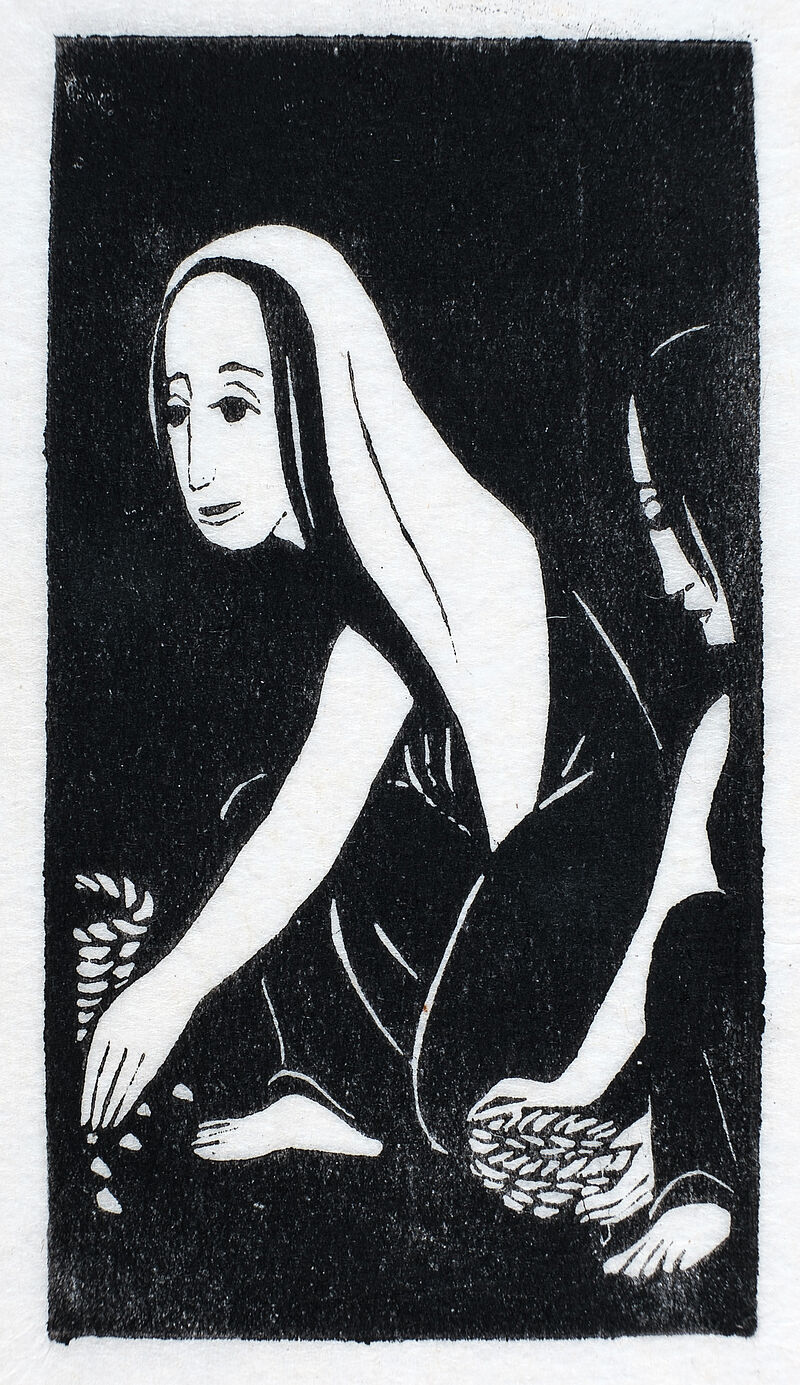 Maria Luiko, Frauen mit Körben beim Sammeln, um 1935