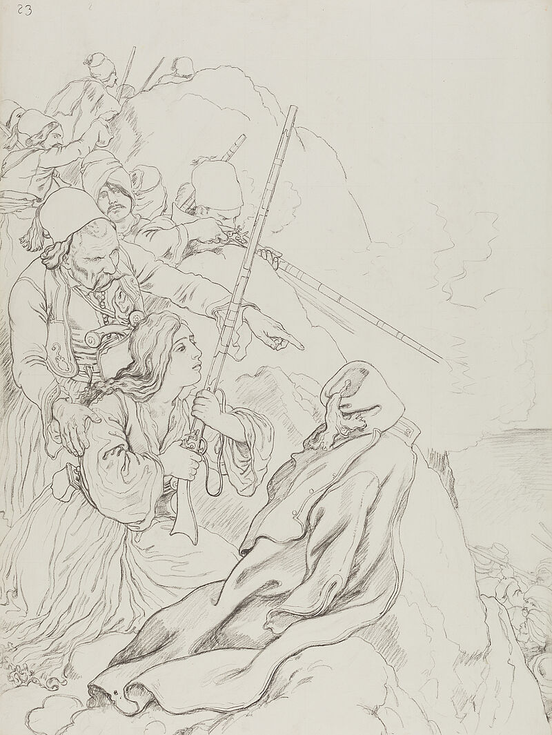 Peter Hess, Plaputas verteidigt die Dervenen, 1841–1844