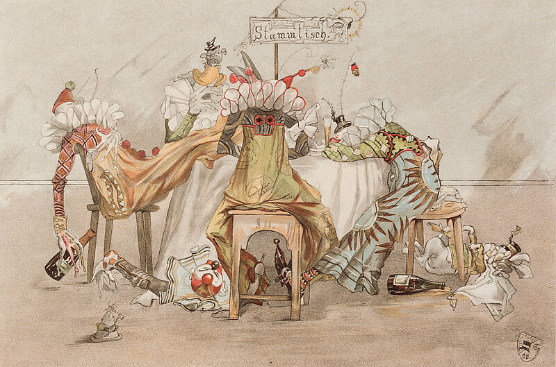 Carl Strathmann, Der Clown-Stammtisch, 1893