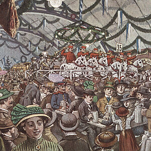Postkarte Augustiner-Festhalle, um 1910