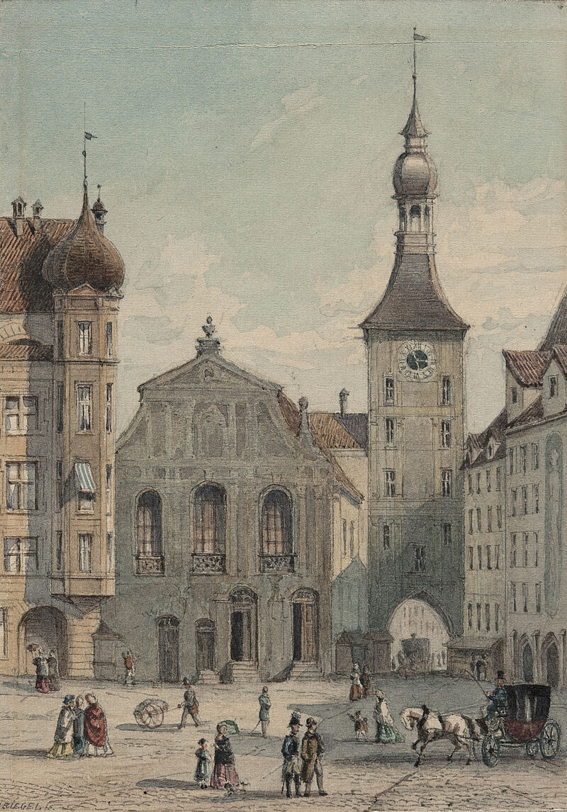 Jobst Riegel, Marienplatz mit Altem Rathaus