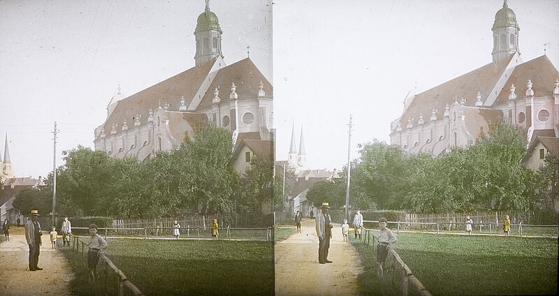 Anonym (Verlag August Fuhrmann, Berlin), Altötting. Ansicht der barocken St.-Magdalena-Kirche, um 1900