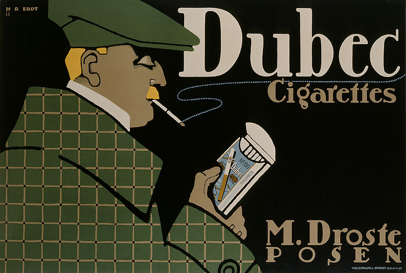 Hans Rudi Erdt, „Dubec / Cigarettes / M. Droste / POSEN“ (Originaltitel), 1911