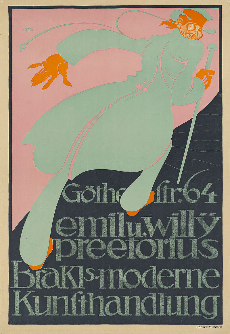 Emil Preetorius, „emil u. willÿ preetorius / Brakls moderne Kunsthandlung / Göthestr. 64“ (Originaltitel), 1911