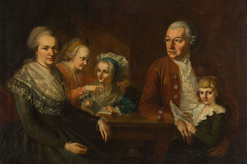 Joseph Hauber, Die Familie des Kaufmanns Johann Ulrich Müller und seiner Frau Maria Anna, 1796