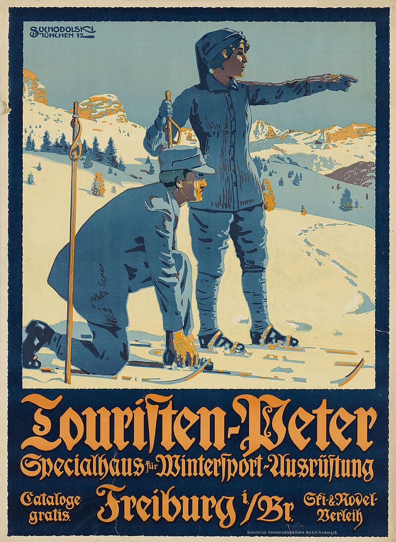 Siegmund von Suchodolski, „Touristen-Peter / Specialhaus / für / Wintersport-Ausrüstung / Freiburg i. Br.“ (Originaltitel), 1912