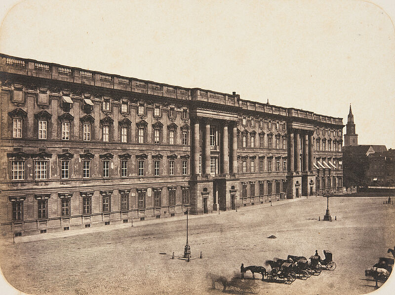 Leopold Ahrendts, Unter den Linden, Schlossfassade, 1856–1858