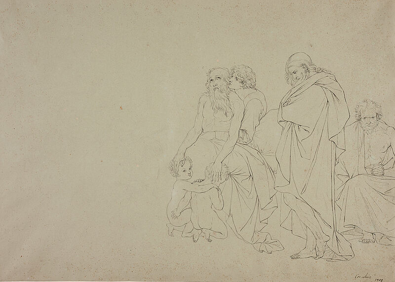 Peter Cornelius, Jakob segnet die Kinder Josephs, 1819