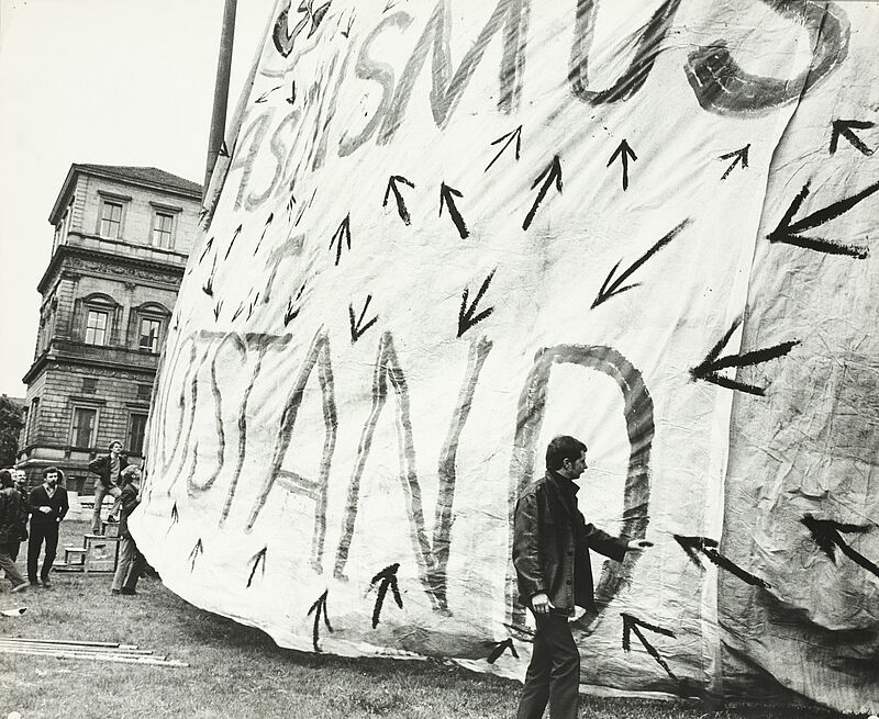Branko Senjor, Protestaktion an der Akademie der Bildenden Künste, München, 1968