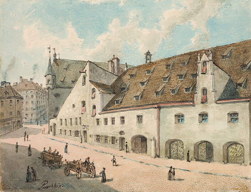 Joseph Puschkin, Jakobsplatz mit Stadtmuseum