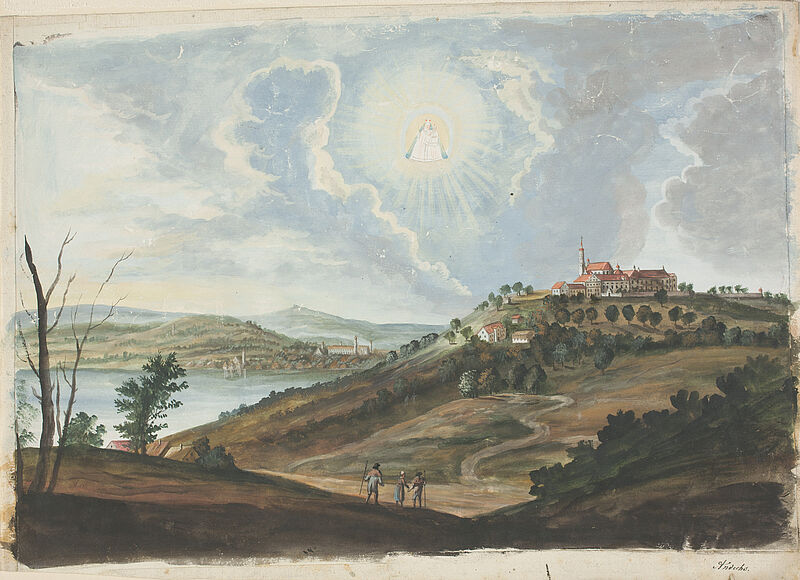 Andreas Westermeyer, Franz Joachim Beich, Landschaft mit dem hl. Berg Andechs (Nach dem Bilde von Joachim Beich im Bürgersaal (2. Hälfte 18. Jhd.))


