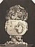 Ludwig Belitski, Blumenvase von Porzellan, Meißner Fabrik, halbe Naturgröße, 18. Jahrhundert (aus: Vorbilder für Handwerker und Fabrikanten...), vor 1855