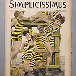 Ernst Heilemann, Simplicissimus-Verlag, Titelblatt: Zeitschrift Simplicissimus "Spezial-Nummer Im Bad", von Ernst Heilemann, München, 5. August 1907, 12. Jahrgang, Nr. 19