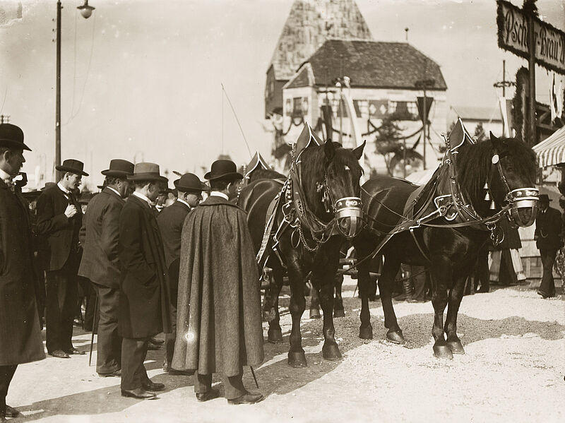 Philipp Kester, Münchner Oktoberfest – Pferdegespann der Pschorrbräu-Brauerei, vor 1907