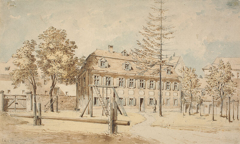 Carl August Lebschée, Turnhalle des Kadettencorpsgebäudes, um 1860, um 1860