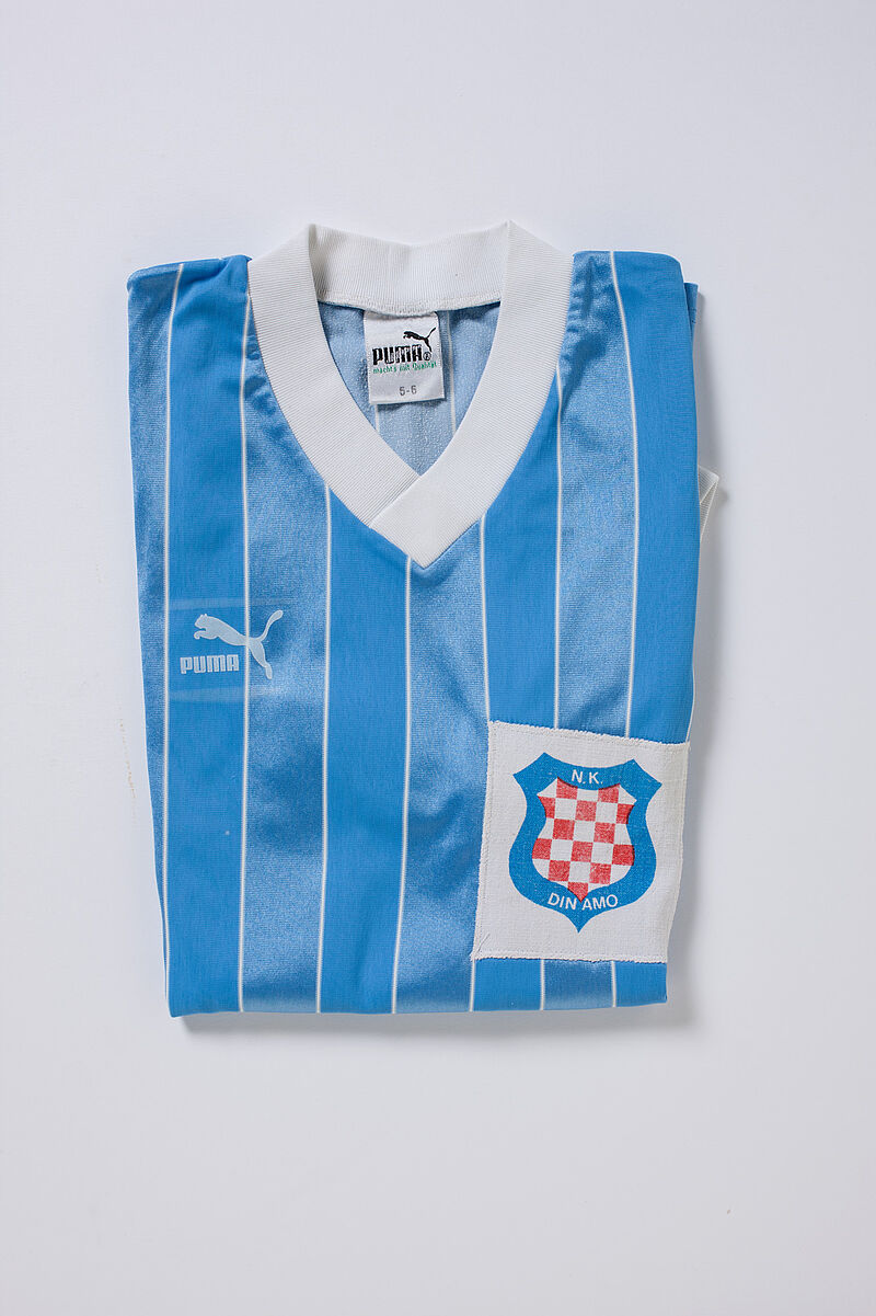 Fußballtrikot des kroatischen Fußballvereins N.K. Dinamo München e.V, Nr. 15, um 1978