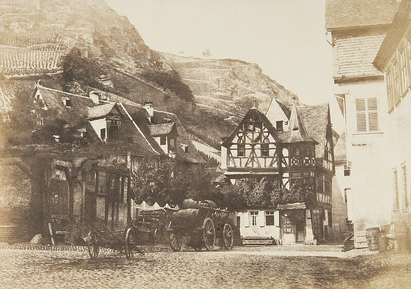 Charles Marville, Bacharach, Ansicht von Bacharach mit Haus aus dem 16. Jahrhundert, 1852/1853
