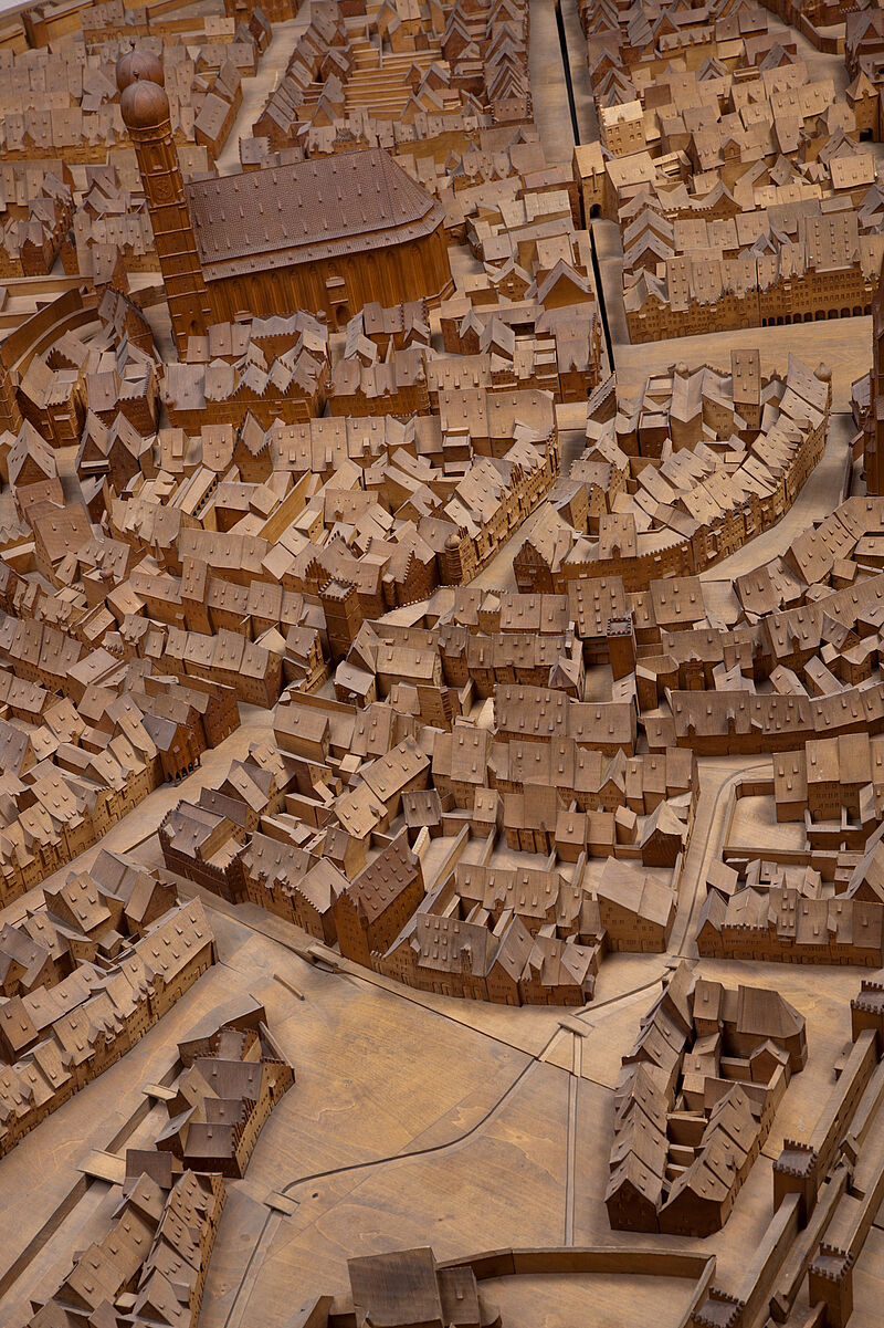 Albert Maurer, Modell der Stadt München im 16. Jahrhundert (Kopie nach dem Modell von Jakob Sandtner aus dem Jahr 1570), 1927–1933