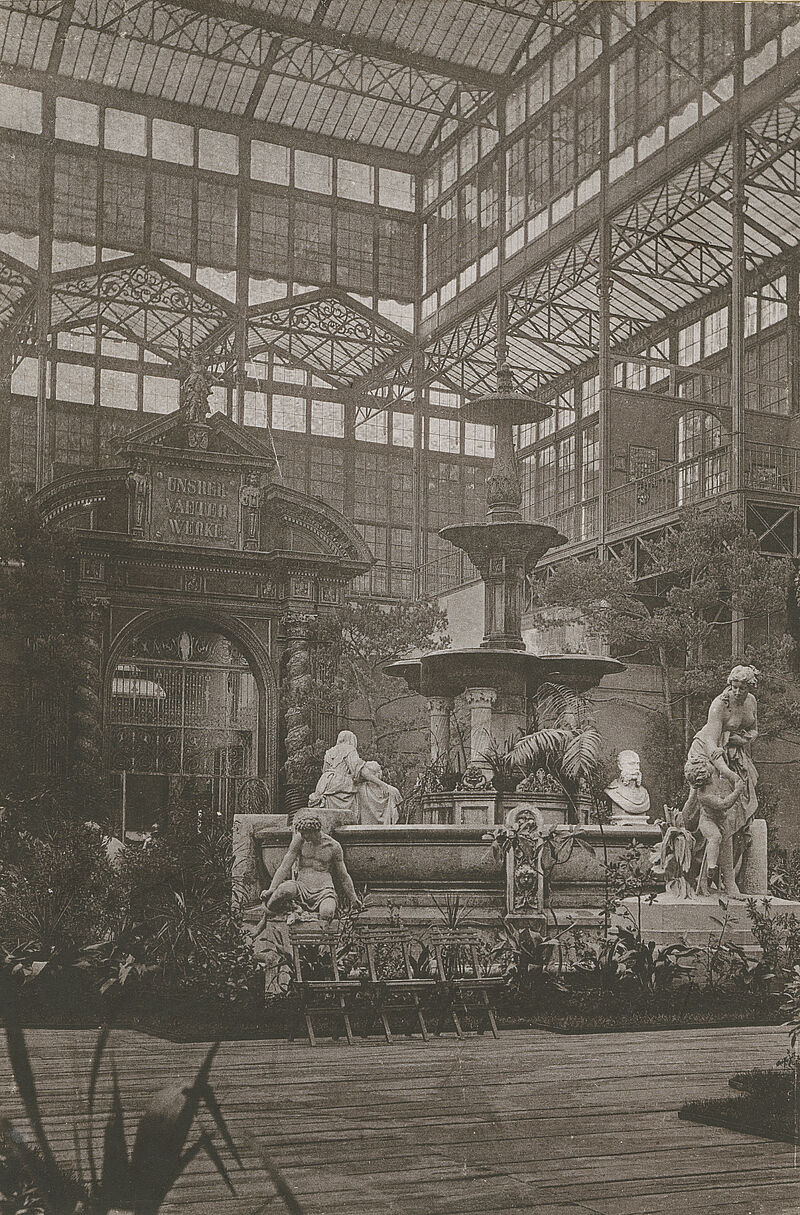 Innenansicht des Mittelraumes des Glaspalastes, 1876