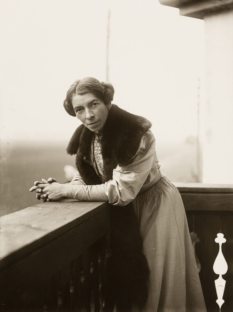 Philipp Kester, Anna Croissant-Rust – Aufnahme auf dem Balkon, 1906
