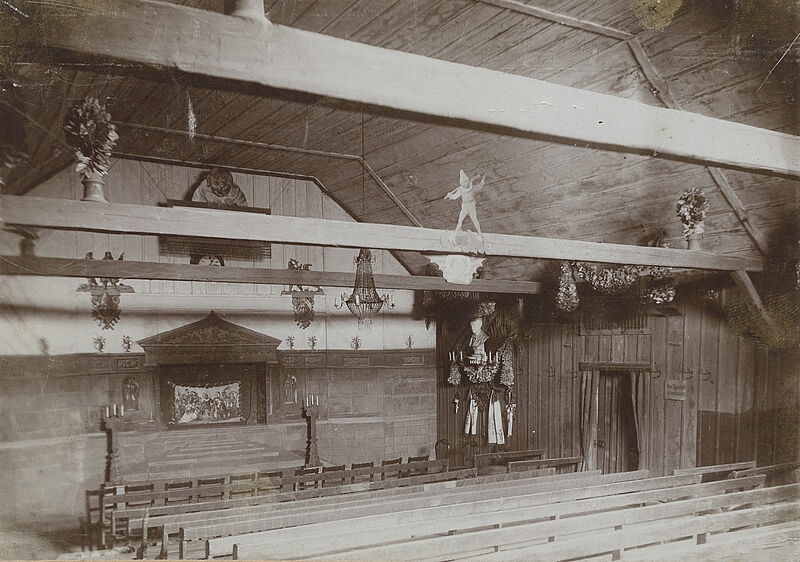 Münchner Marionettentheater, Valeska Kollmann, Foto "Theater am Maffeianger, Innenansicht", 1900